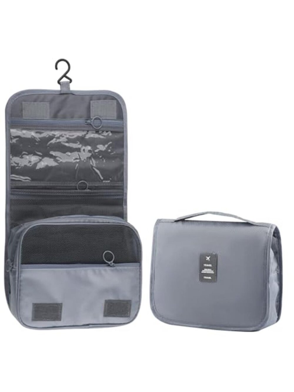 Toiletry Bag Travel Waterproof Makeup Organizer for Women Men(Grey)